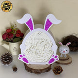 Easter 8 - Paper Cut Bunny Light Box File - Cricut File - 9,7x7,5 Inches - LightBoxGoodMan - LightboxGoodman