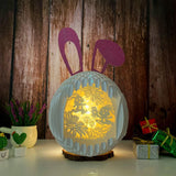 Easter Bunny 2 - Easter Rabbit 3D Pop-up File - Cricut File - 12.9x7.45