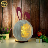 Easter Bunny 2 - Easter Rabbit 3D Pop-up File - Cricut File - 12.9x7.45" - LightBoxGoodMan - LightboxGoodman