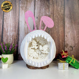 Easter Bunny 2 - Easter Rabbit 3D Pop-up File - Cricut File - 12.9x7.45" - LightBoxGoodMan - LightboxGoodman