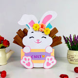 Easter Bunny Basket - Easter Candy Box Paper Cutting File - 5.6x8.4