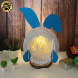 Easter Bunny - Easter Bunny 3D Pop-up File - Cricut File - 12.6x7.5" - LightBoxGoodMan - LightboxGoodman