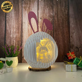 Easter Bunny - Easter Rabbit 3D Pop-up File - Cricut File - 12.9x7.45" - LightBoxGoodMan - LightboxGoodman