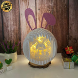 Easter Bunny - Easter Rabbit 3D Pop-up File - Cricut File - 12.9x7.45" - LightBoxGoodMan - LightboxGoodman