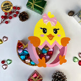 Easter Chick 1 - Easter Candy Box Paper Cutting File - 9.9x7.3" - Cricut File - LightBoxGoodMan - LightboxGoodman