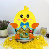Easter Chick 2 - Easter Candy Box Paper Cutting File - 9.9x7.3