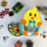 Easter Chick 2 - Easter Candy Box Paper Cutting File - 9.9x7.3" - Cricut File - LightBoxGoodMan - LightboxGoodman