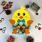 Easter Chick 2 - Easter Candy Box Paper Cutting File - 9.9x7.3" - Cricut File - LightBoxGoodMan - LightboxGoodman