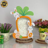 Easter Egg - Paper Cut Carrot Light Box File - Cricut File - 10x7.2 Inches - LightBoxGoodMan - LightboxGoodman