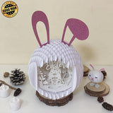 Easter Gnome 1 - Easter Rabbit 3D Pop-up File - Cricut File - 12.9x7.45" - LightBoxGoodMan - LightboxGoodman