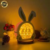 Easter Gnome 1 - Paper Cut Bunny Light Box File - Cricut File - 10,2x7,3 Inches - LightBoxGoodMan - LightboxGoodman