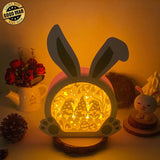 Easter Gnome 1 - Paper Cut Bunny Light Box File - Cricut File - 10,2x7,3 Inches - LightBoxGoodMan - LightboxGoodman