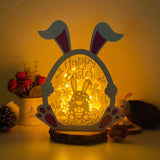 Easter Gnome 1 - Paper Cut Bunny Light Box File - Cricut File - 9,7x7,5 Inches - LightBoxGoodMan