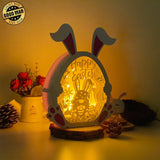 Easter Gnome 1 - Paper Cut Bunny Light Box File - Cricut File - 9,7x7,5 Inches - LightBoxGoodMan - LightboxGoodman