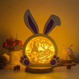 Easter Gnome 2 - Paper Cut Bunny Light Box File - Cricut File - 10,2x7,3 Inches - LightBoxGoodMan
