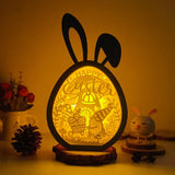 Easter Gnome 2 - Paper Cut Bunny Light Box File - Cricut File - 6.4x10.9 Inches - LightBoxGoodMan