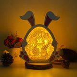 Easter Gnome 2 - Paper Cut Bunny Light Box File - Cricut File - 9,7x7,5 Inches - LightBoxGoodMan