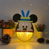 Easter - Mickey Easter Egg Papercut Lightbox File - Cricut File - 9.6x7 Inches - LightBoxGoodMan - LightboxGoodman