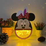 Easter - Minnie Easter Egg Papercut Lightbox File - Cricut File - 9.8x7 Inches - LightBoxGoodMan