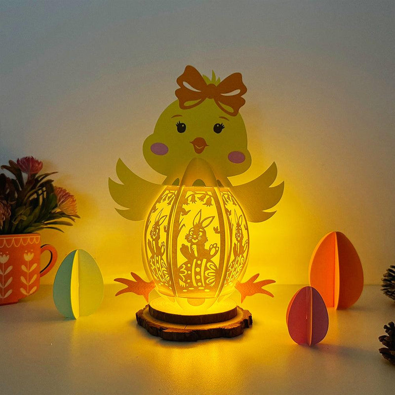 Easter Rabbit - Easter Chick 3D Lantern File - 7.8x10.5" - Cricut File - LightBoxGoodMan - LightboxGoodman