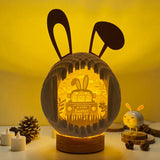 Easter Truck 1 - Easter Rabbit 3D Pop-up File - Cricut File - 12.9x7.45" - LightBoxGoodMan - LightboxGoodman