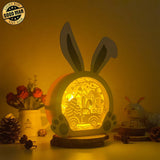 Easter Truck 1 - Paper Cut Bunny Light Box File - Cricut File - 10,2x7,3 Inches - LightBoxGoodMan - LightboxGoodman