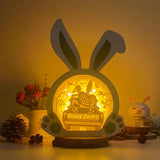 Easter Truck 2 - Paper Cut Bunny Light Box File - Cricut File - 10,2x7,3 Inches - LightBoxGoodMan