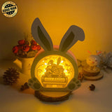 Easter Truck 2 - Paper Cut Bunny Light Box File - Cricut File - 10,2x7,3 Inches - LightBoxGoodMan - LightboxGoodman