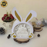 Easter Truck 2 - Paper Cut Bunny Light Box File - Cricut File - 10,2x7,3 Inches - LightBoxGoodMan - LightboxGoodman
