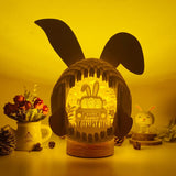 Easter Truck - Easter Bunny 3D Pop-up File - Cricut File - 12.6x7.5" - LightBoxGoodMan - LightboxGoodman