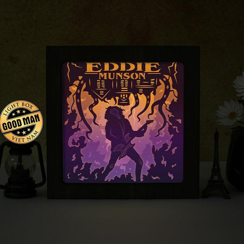 Eddie Munson Square - Paper Cut Light Box File - Cricut File - 20x20cm - LightBoxGoodMan - LightboxGoodman