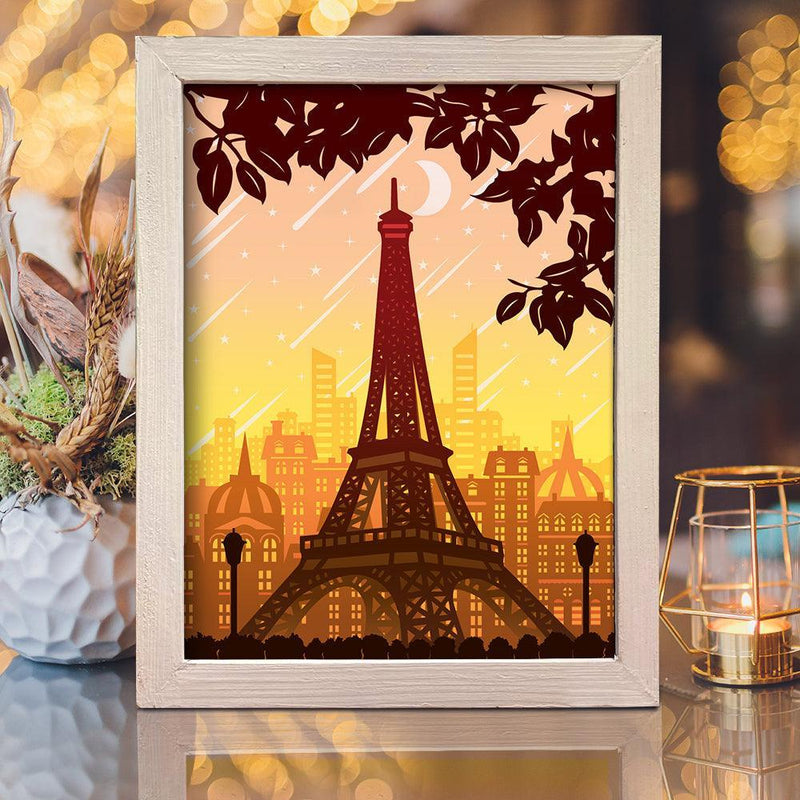Eiffel - Paper Cut Light Box File - Cricut File - 8x10 Inches - LightBoxGoodMan - LightboxGoodman