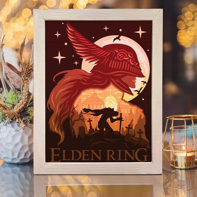 Elden Ring – Paper Cut Light Box File - Cricut File - 20x26cm - LightBoxGoodMan - LightboxGoodman