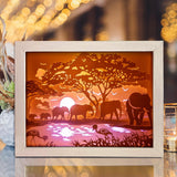 Elephant 1 – Paper Cut Light Box File - Cricut File - 8x10 inches - LightBoxGoodMan