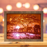 Elephant 1 - Paper Cutting Light Box - LightBoxGoodman - LightboxGoodman