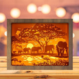 Elephant 1 - Paper Cutting Light Box - LightBoxGoodman - LightboxGoodman