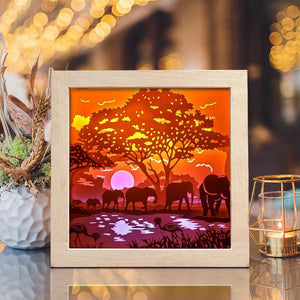 Animals Paper Cut Light Box Files - LightBoxGoodMan