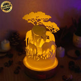 Elephant - 3D Dome Lantern File - Cricut File - LightBoxGoodMan - LightboxGoodman
