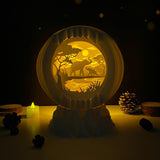 Elephant - 3D Pop-up Light Box Globe File - Cricut File - LightBoxGoodMan