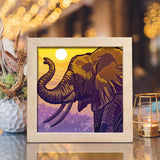 Elephant Portrait – Paper Cut Light Box File - Cricut File - 8x8 inches - LightBoxGoodMan
