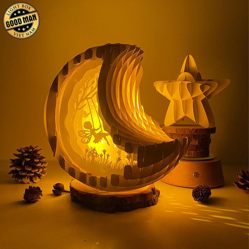 Fairy 2 - Moon Pop-Up File - Cricut File - LightBoxGoodMan - LightboxGoodman