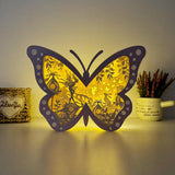 Fairy -  Butterfly Papercut Lightbox File - 6.6x9.2