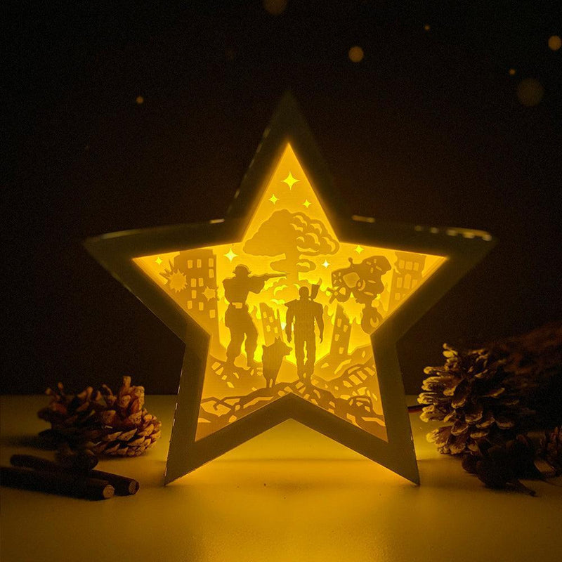 Fallout Game - Paper Cut Star Light Box File - Cricut File - 20x21cm - LightBoxGoodMan - LightboxGoodman