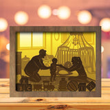 Family 2 - Paper Cutting Light Box - LightBoxGoodman - LightboxGoodman