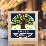 Family Tree – Personalized Papercut Lightbox File - 8x8