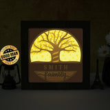 Family Tree – Personalized Papercut Lightbox File - 8x8" - Cricut File - LightBoxGoodMan - LightboxGoodman