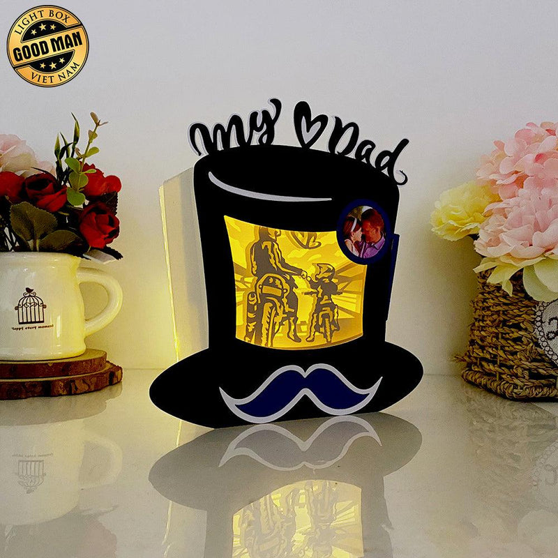 Father And Son - Top Hat Papercut Lightbox File - 6.7x6.7" - Cricut File - LightBoxGoodMan - LightboxGoodman