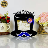 Father And Son - Top Hat Papercut Lightbox File - 6.7x6.7" - Cricut File - LightBoxGoodMan - LightboxGoodman