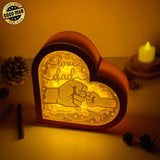 Father Day 1 - Heart Papercut Lightbox File - 6,2x6,4" - Cricut File - LightBoxGoodMan - LightboxGoodman