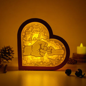 Father Day 1 - Paper Cut Heart Light Box File - Cricut File - 6,2x6,4 Inches - LightBoxGoodMan - LightboxGoodman